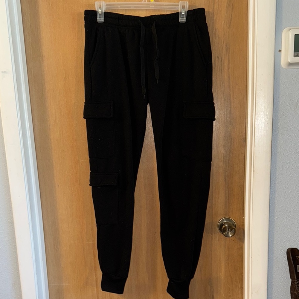 Pro sport Black Cargo Jogger Pants